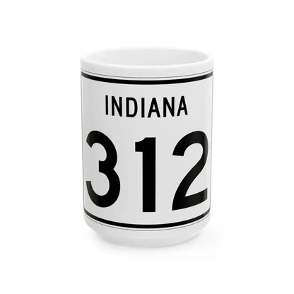 Indiana 312 (Indiana) (Road Sign) White Coffee Mug 15oz - Go Mug Yourself
