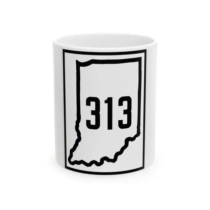 Indiana 313 1926 (Indiana) (Road Sign) White Coffee Mug 11oz - Go Mug Yourself