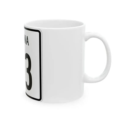 Indiana 313 1955 (Indiana) (Road Sign) White Coffee Mug - Go Mug Yourself