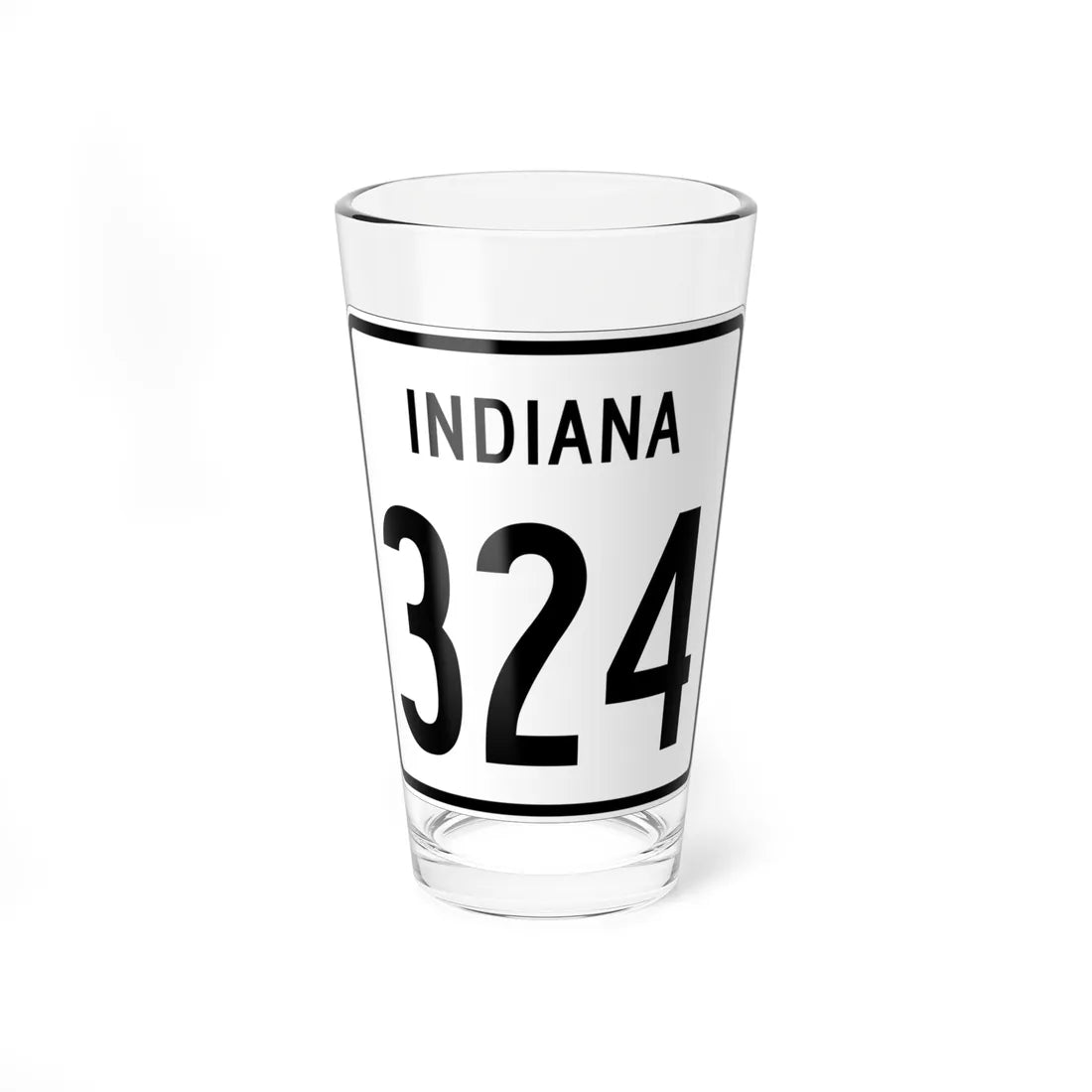 Indiana 324 1955 (Indiana) (Road Sign) Pint Glass 16oz 16oz - Go Mug Yourself