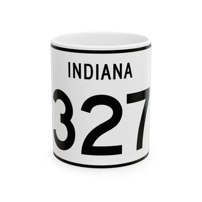 Indiana 327 (Indiana) (Road Sign) White Coffee Mug 11oz - Go Mug Yourself