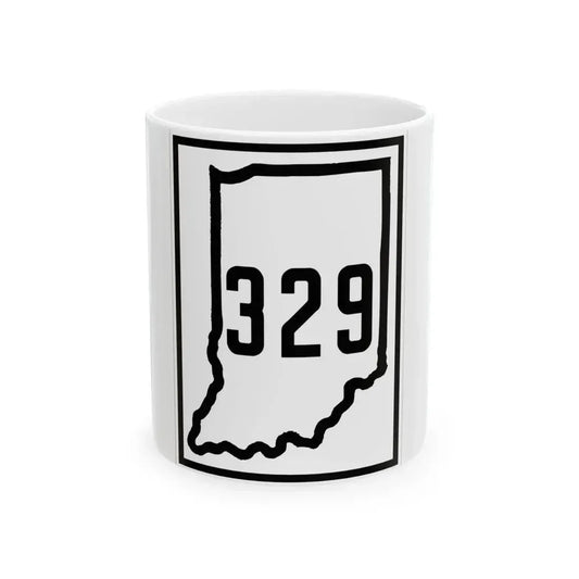 Indiana 329 1926 (Indiana) (Road Sign) White Coffee Mug 11oz - Go Mug Yourself