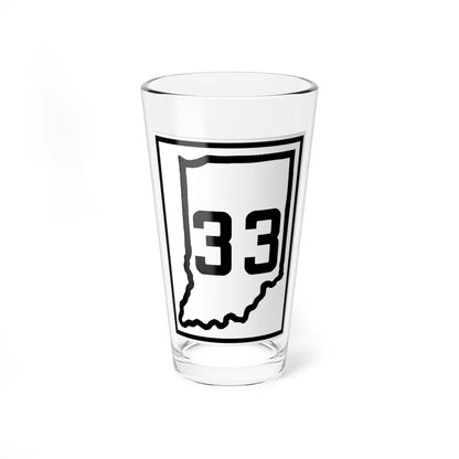Indiana 33 1926 (Indiana) (Road Sign) Pint Glass 16oz 16oz - Go Mug Yourself