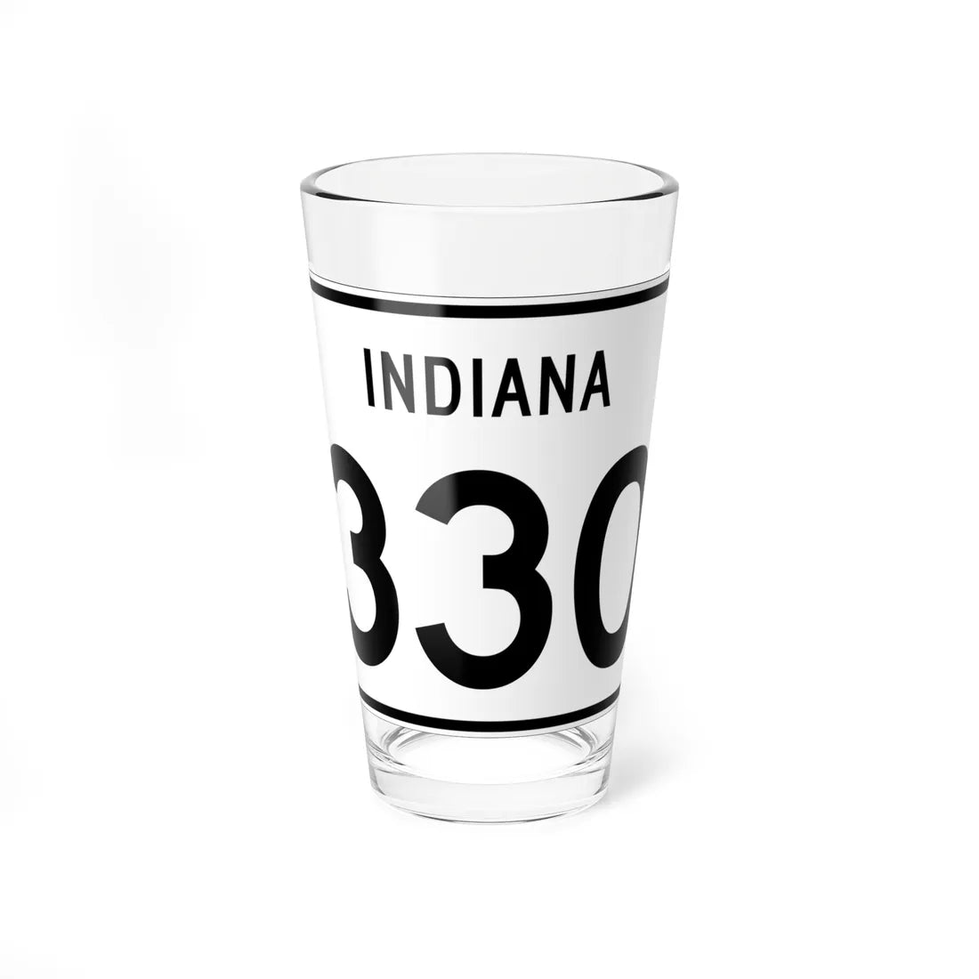 Indiana 330 (Indiana) (Road Sign) Pint Glass 16oz 16oz - Go Mug Yourself