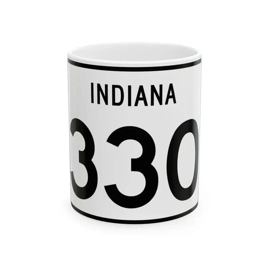 Indiana 330 (Indiana) (Road Sign) White Coffee Mug 11oz - Go Mug Yourself