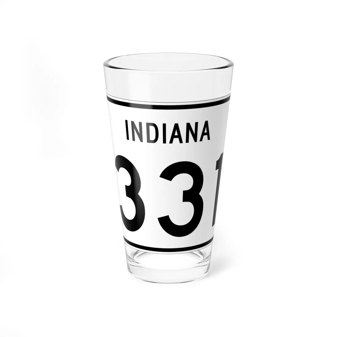 Indiana 331 (Indiana) (Road Sign) Pint Glass 16oz 16oz - Go Mug Yourself