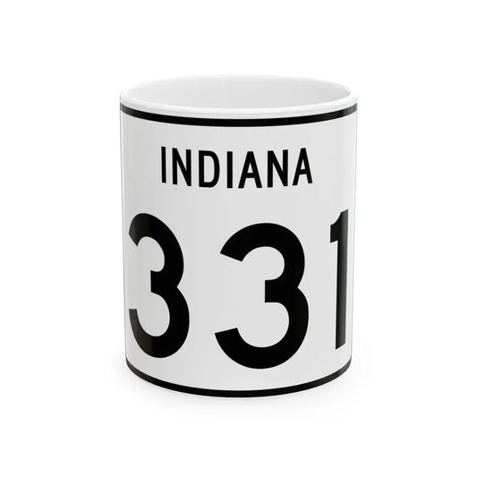 Indiana 331 (Indiana) (Road Sign) White Coffee Mug 11oz - Go Mug Yourself