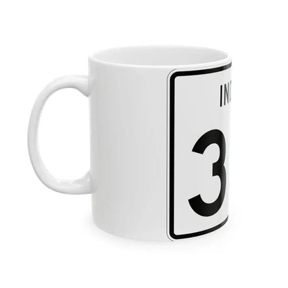 Indiana 331 (Indiana) (Road Sign) White Coffee Mug - Go Mug Yourself