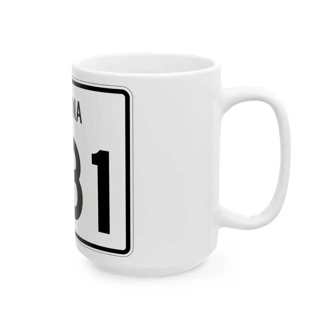 Indiana 331 (Indiana) (Road Sign) White Coffee Mug - Go Mug Yourself