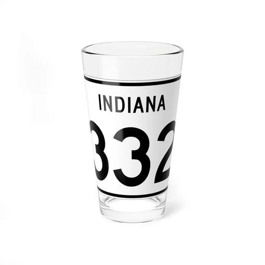 Indiana 332 (Indiana) (Road Sign) Pint Glass 16oz 16oz - Go Mug Yourself