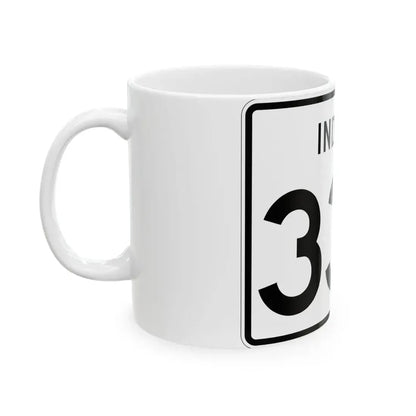 Indiana 332 (Indiana) (Road Sign) White Coffee Mug - Go Mug Yourself