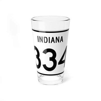 Indiana 334 (Indiana) (Road Sign) Pint Glass 16oz 16oz - Go Mug Yourself