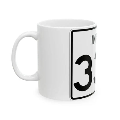 Indiana 334 (Indiana) (Road Sign) White Coffee Mug - Go Mug Yourself