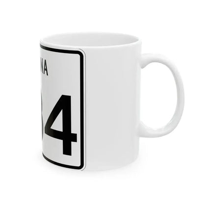 Indiana 334 (Indiana) (Road Sign) White Coffee Mug - Go Mug Yourself