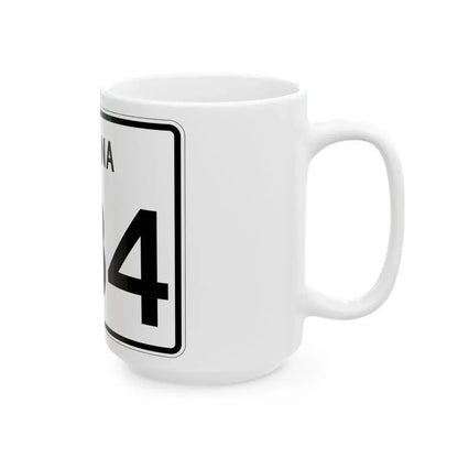 Indiana 334 (Indiana) (Road Sign) White Coffee Mug - Go Mug Yourself