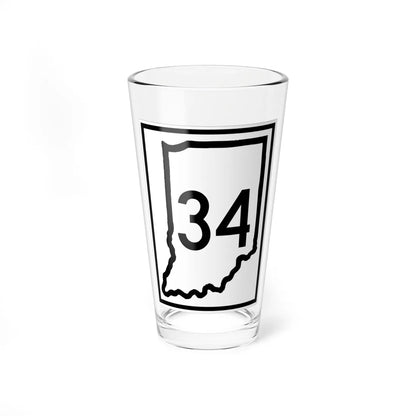 Indiana 34 1948 (Indiana) (Road Sign) Pint Glass 16oz 16oz - Go Mug Yourself