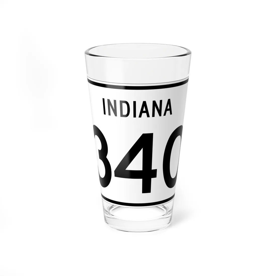 Indiana 340 (Indiana) (Road Sign) Pint Glass 16oz 16oz - Go Mug Yourself