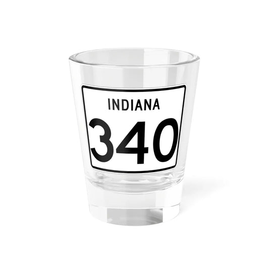 Indiana 340 (Indiana) (Road Sign) Shot Glass 1.5oz 1.5oz - Go Mug Yourself