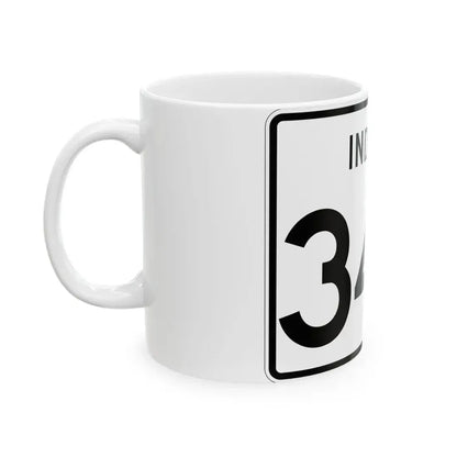 Indiana 340 (Indiana) (Road Sign) White Coffee Mug - Go Mug Yourself
