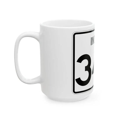Indiana 340 (Indiana) (Road Sign) White Coffee Mug - Go Mug Yourself