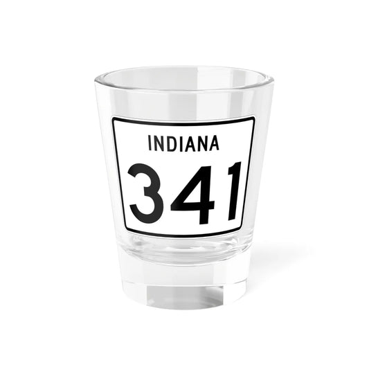 Indiana 341 (Indiana) (Road Sign) Shot Glass 1.5oz 1.5oz - Go Mug Yourself