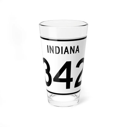 Indiana 342 (Indiana) (Road Sign) Pint Glass 16oz 16oz - Go Mug Yourself