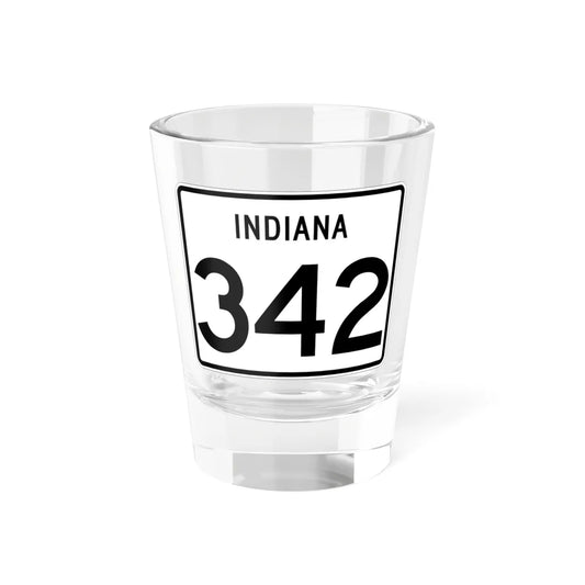 Indiana 342 (Indiana) (Road Sign) Shot Glass 1.5oz 1.5oz - Go Mug Yourself