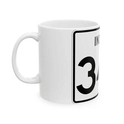 Indiana 342 (Indiana) (Road Sign) White Coffee Mug - Go Mug Yourself