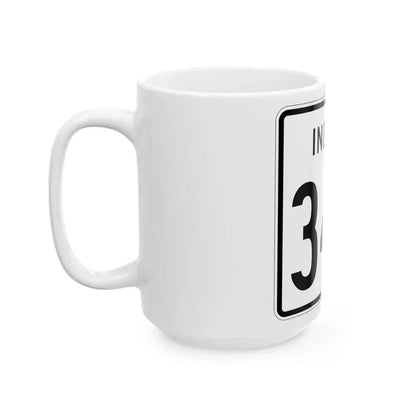 Indiana 345 1955 (Indiana) (Road Sign) White Coffee Mug - Go Mug Yourself