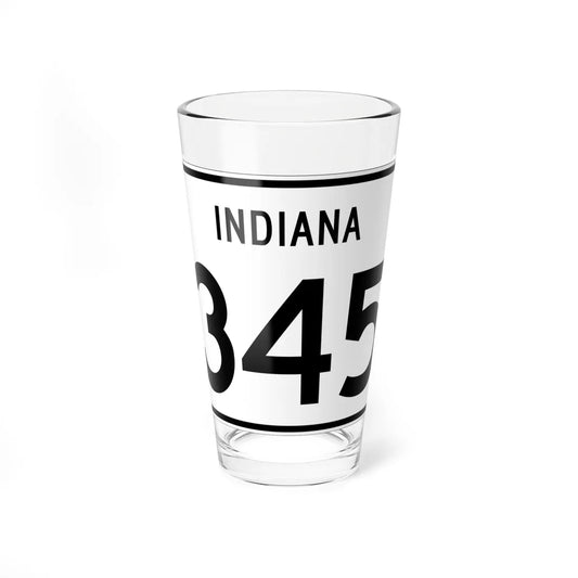 Indiana 345 (Indiana) (Road Sign) Pint Glass 16oz 16oz - Go Mug Yourself