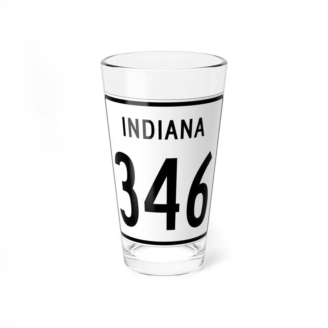 Indiana 346 1955 (Indiana) (Road Sign) Pint Glass 16oz 16oz - Go Mug Yourself
