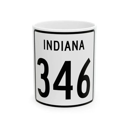 Indiana 346 1955 (Indiana) (Road Sign) White Coffee Mug 11oz - Go Mug Yourself