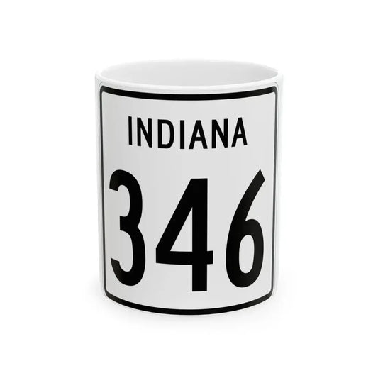 Indiana 346 1955 (Indiana) (Road Sign) White Coffee Mug 11oz - Go Mug Yourself
