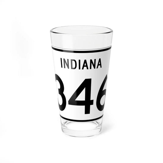 Indiana 346 (Indiana) (Road Sign) Pint Glass 16oz 16oz - Go Mug Yourself