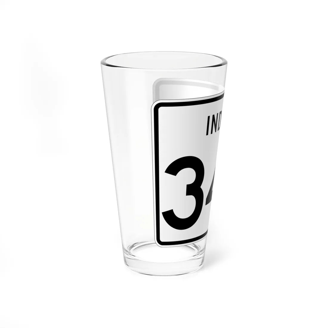 Indiana 346 (Indiana) (Road Sign) Pint Glass 16oz - Go Mug Yourself