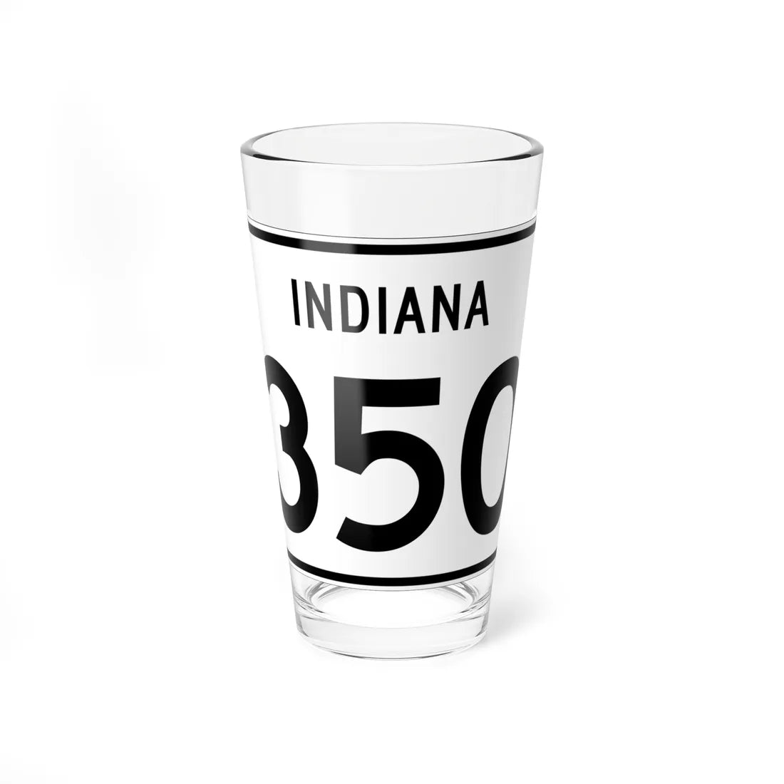 Indiana 350 (Indiana) (Road Sign) Pint Glass 16oz 16oz - Go Mug Yourself
