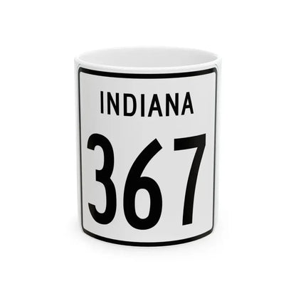 Indiana 367 1955 (Indiana) (Road Sign) White Coffee Mug 11oz - Go Mug Yourself