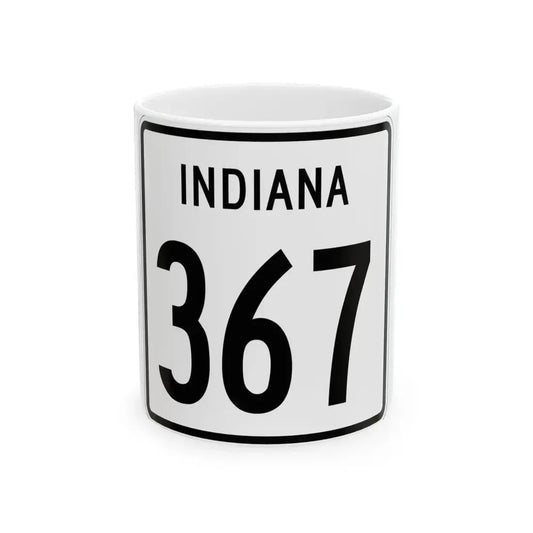 Indiana 367 1955 (Indiana) (Road Sign) White Coffee Mug 11oz - Go Mug Yourself
