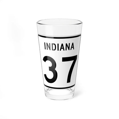 Indiana 37 (Indiana) (Road Sign) Pint Glass 16oz 16oz - Go Mug Yourself