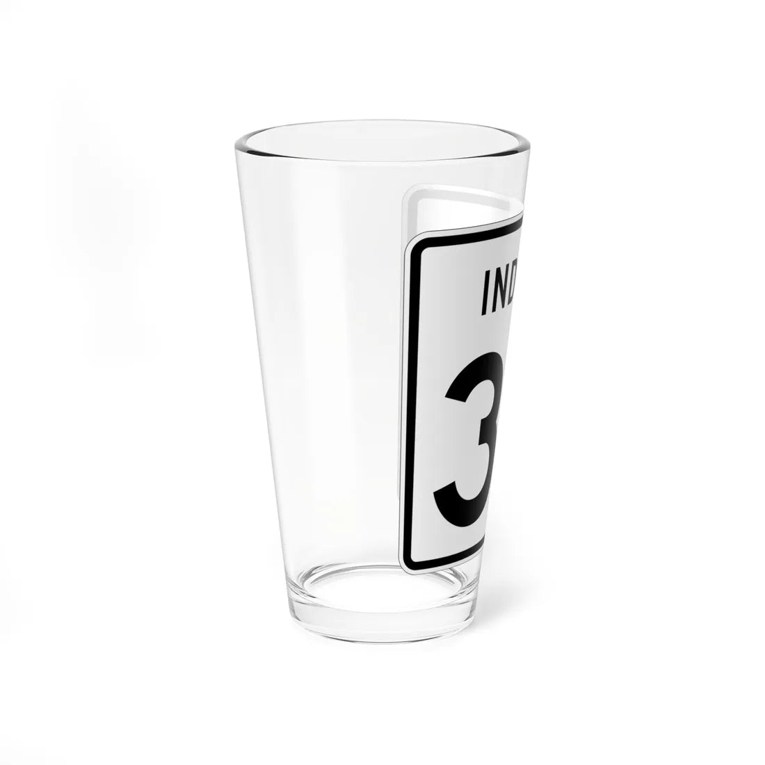 Indiana 38 (Indiana) (Road Sign) Pint Glass 16oz - Go Mug Yourself