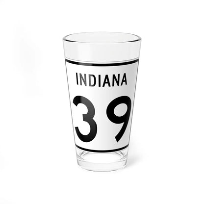 Indiana 39 (Indiana) (Road Sign) Pint Glass 16oz 16oz - Go Mug Yourself