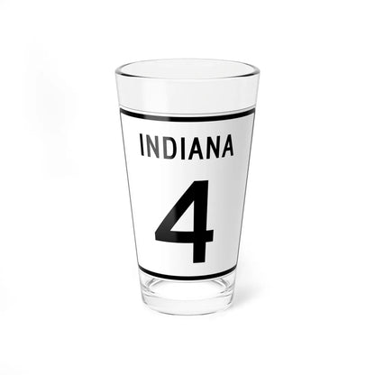 Indiana 4 (Indiana) (Road Sign) Pint Glass 16oz 16oz - Go Mug Yourself