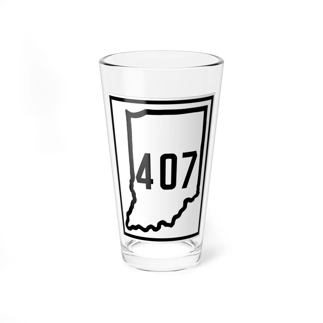 Indiana 407 1926 (Indiana) (Road Sign) Pint Glass 16oz 16oz - Go Mug Yourself