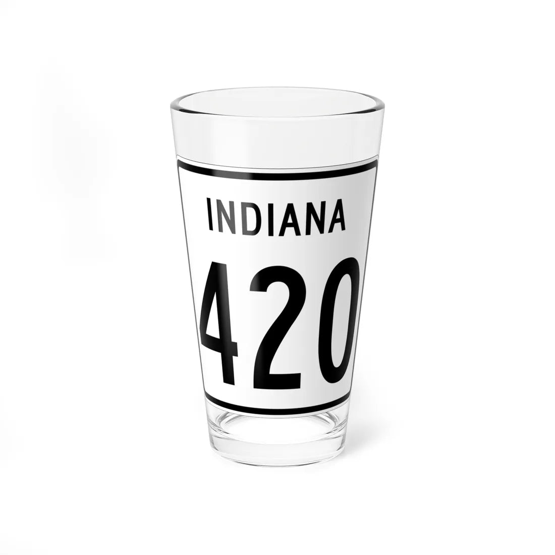 Indiana 420 1955 (Indiana) (Road Sign) Pint Glass 16oz 16oz - Go Mug Yourself