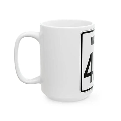 Indiana 420 1955 (Indiana) (Road Sign) White Coffee Mug - Go Mug Yourself