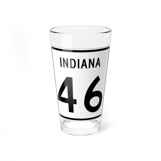 Indiana 46 (Indiana) (Road Sign) Pint Glass 16oz 16oz - Go Mug Yourself