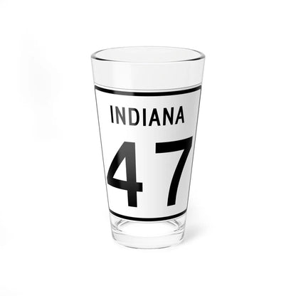 Indiana 47 (Indiana) (Road Sign) Pint Glass 16oz 16oz - Go Mug Yourself