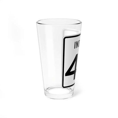 Indiana 48 (Indiana) (Road Sign) Pint Glass 16oz - Go Mug Yourself