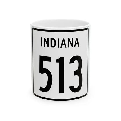 Indiana 513 1955 (Indiana) (Road Sign) White Coffee Mug 11oz - Go Mug Yourself