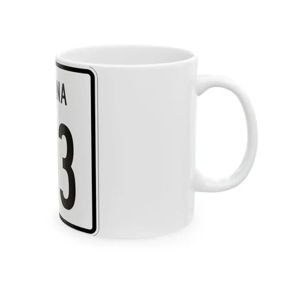 Indiana 513 1955 (Indiana) (Road Sign) White Coffee Mug - Go Mug Yourself